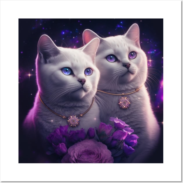 White British Shorthairs Wall Art by Enchanted Reverie